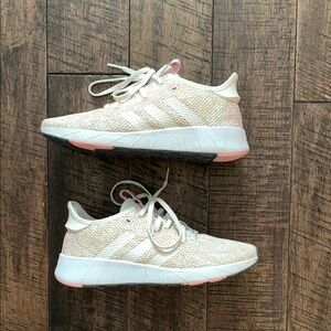 Adidas Cream and Pink Running Shoes